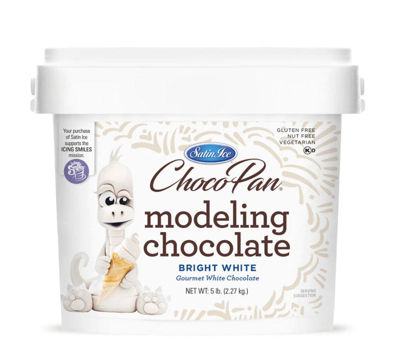 Satin Ice Choco Pan Modeling Chocolate Bright White 5lb