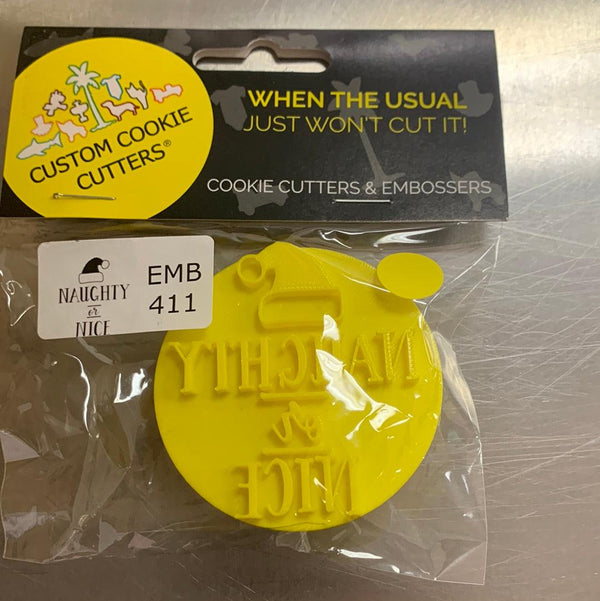 CCC Embosser Naughty or Nice Embosser - Sweet Life Cake Supply
