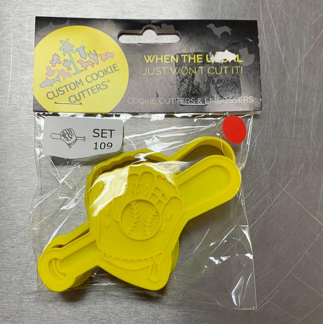 CCC Cutter & Embosser Set Mitt, Ball, Bat - Sweet Life Cake Supply