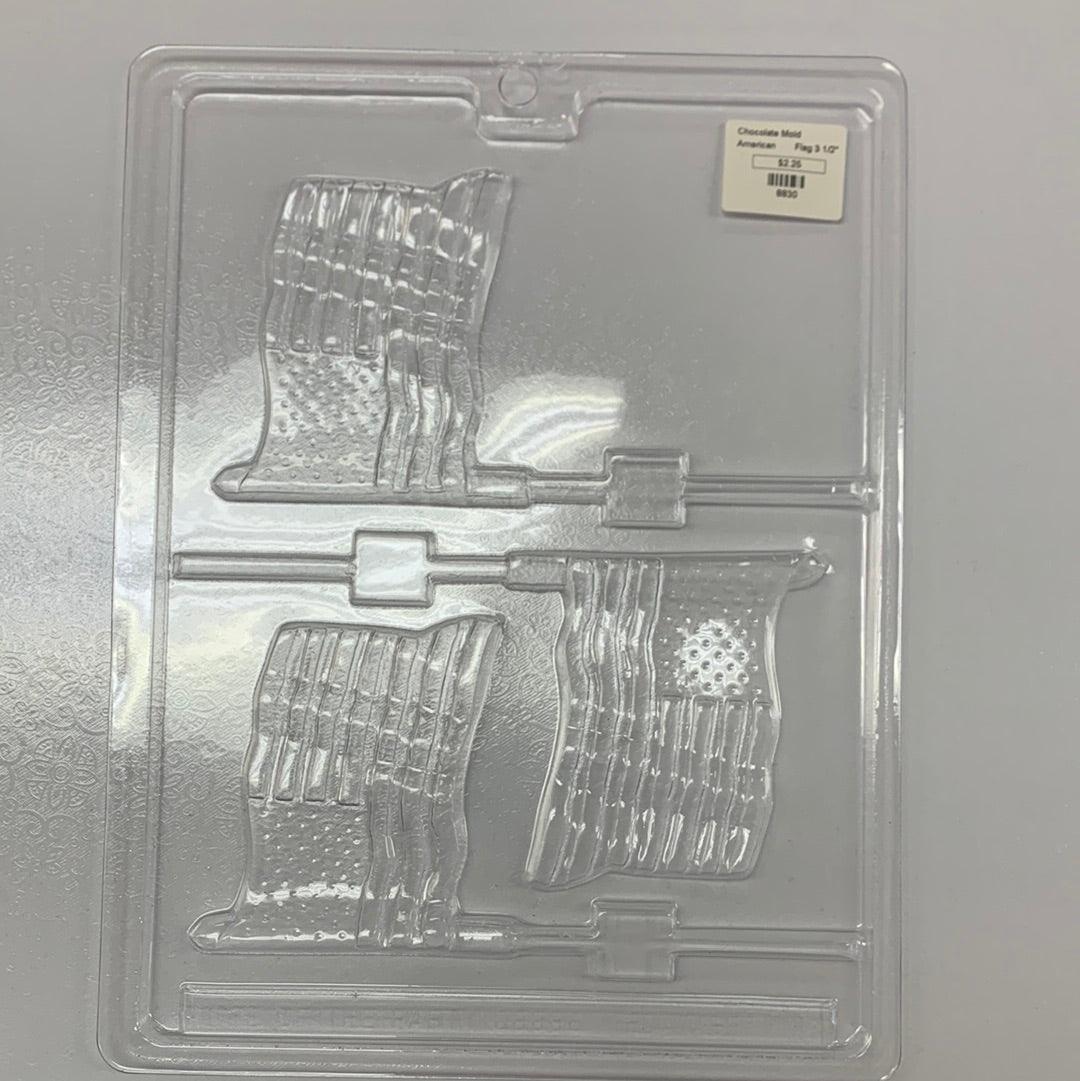 Chocolate Lollipop Mold American Flag - Sweet Life Cake Supply