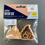 Little Biskut Cutter Set Mini Poop Emoji Stamp & Cutter