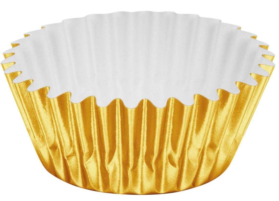 Mini Gold Foil Cupcake Liners 100 Count* - Sweet Life Cake Supply