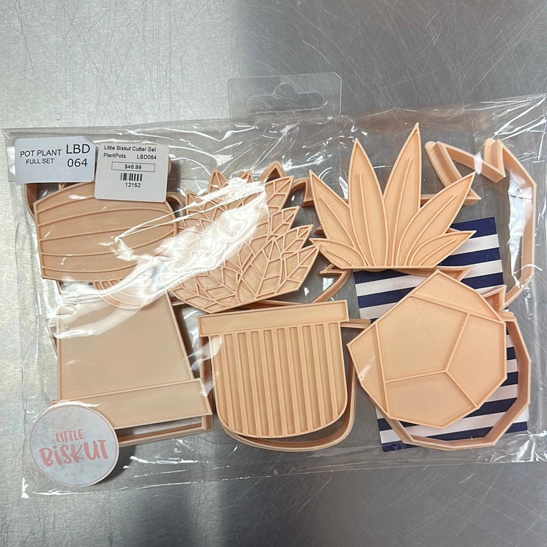 Little Biskut Cutter Set Pot Plants Full Set - Sweet Life Cake Supply
