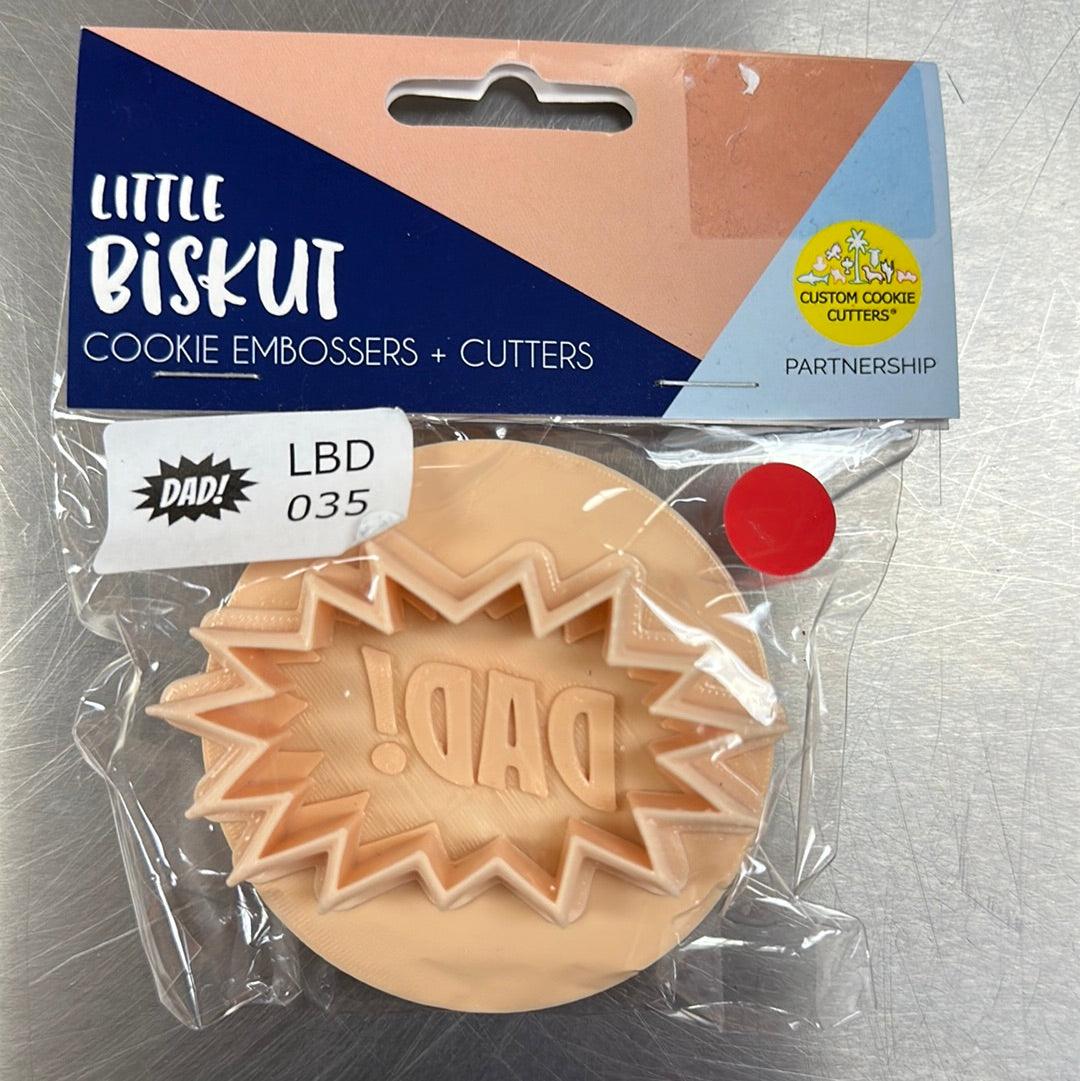 Little Biskut Cutter Set Dad! Cutter & Embosser - Sweet Life Cake Supply