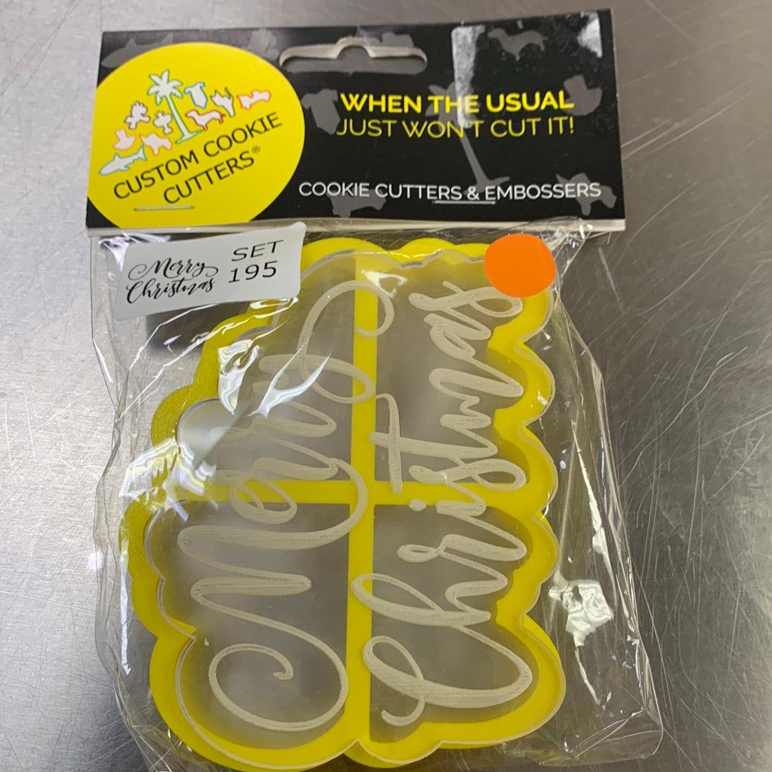 CCC Cutter & Embosser Set Merry Christmas - Sweet Life Cake Supply