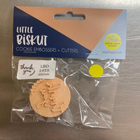 Little Biskut Embosser Thank You Embosser 40 mm - Sweet Life Cake Supply
