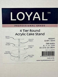 Acrylic Cake Stand 4 Tier - Sweet Life Cake Supply