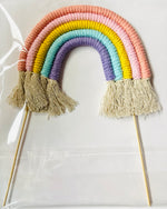 Large Boho Rainbow Cake Topper Pastel