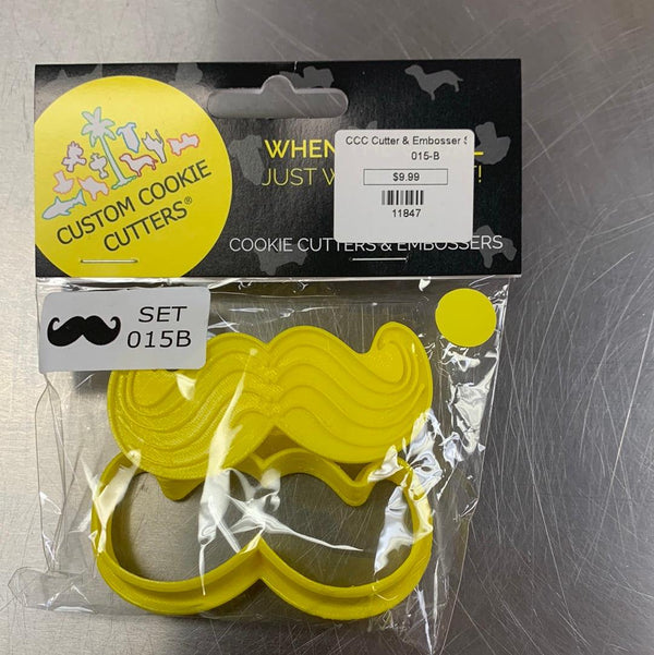 CCC Cutter & Embosser Set Mustache V2 - Sweet Life Cake Supply