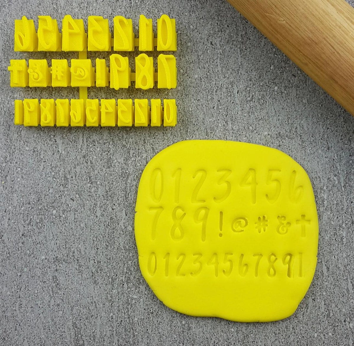 Non Script Number CCC Letter Stamps Script Number Set – Sweet Life Cake Supply