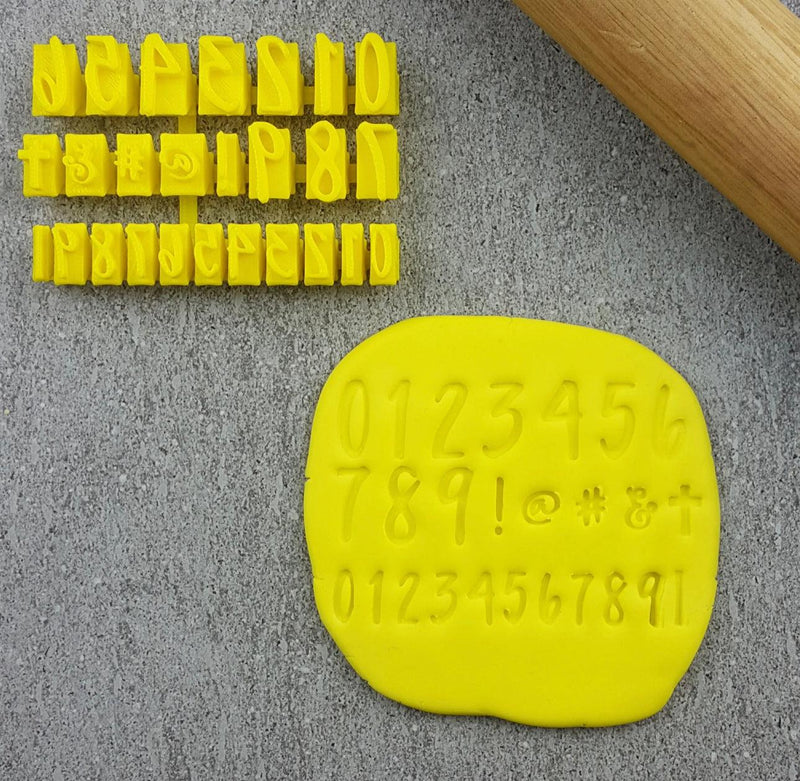 CCC Letter Stamps Script Number Set