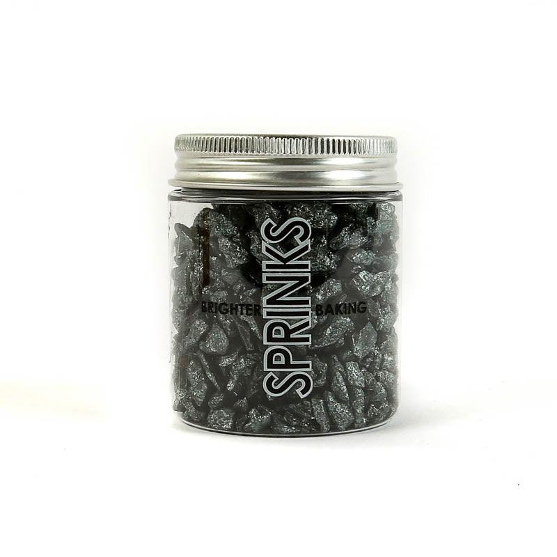 Sprinks Rock Sugar Sprinkles Gunmetal Large Rock Sugar