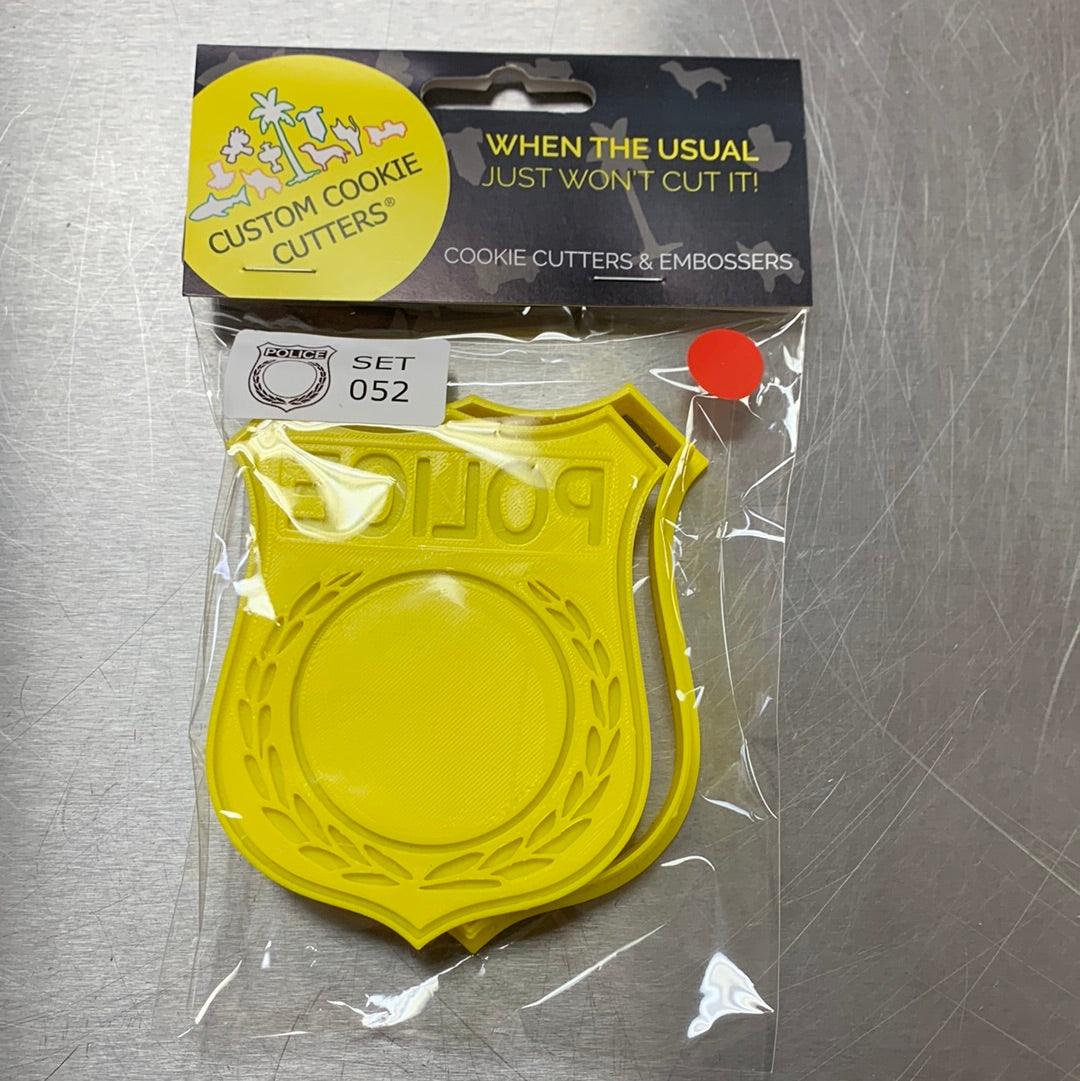 CCC Cutter & Debosser Set Police Badge - Sweet Life Cake Supply