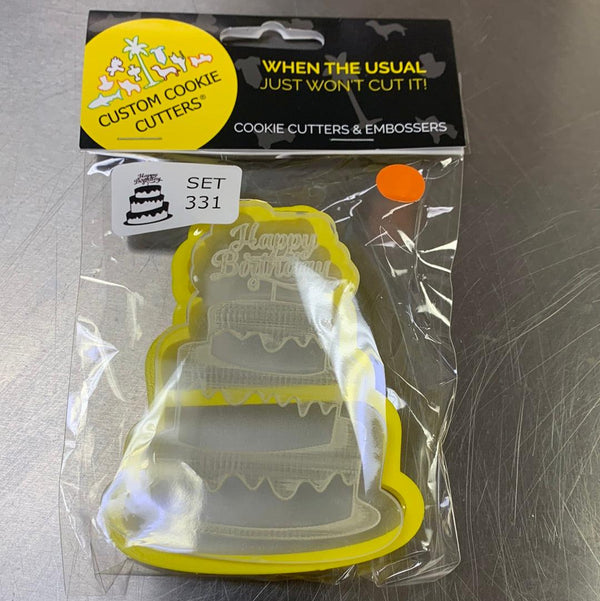 CCC Cutter & Debosser Set Birthday Cake - Sweet Life Cake Supply