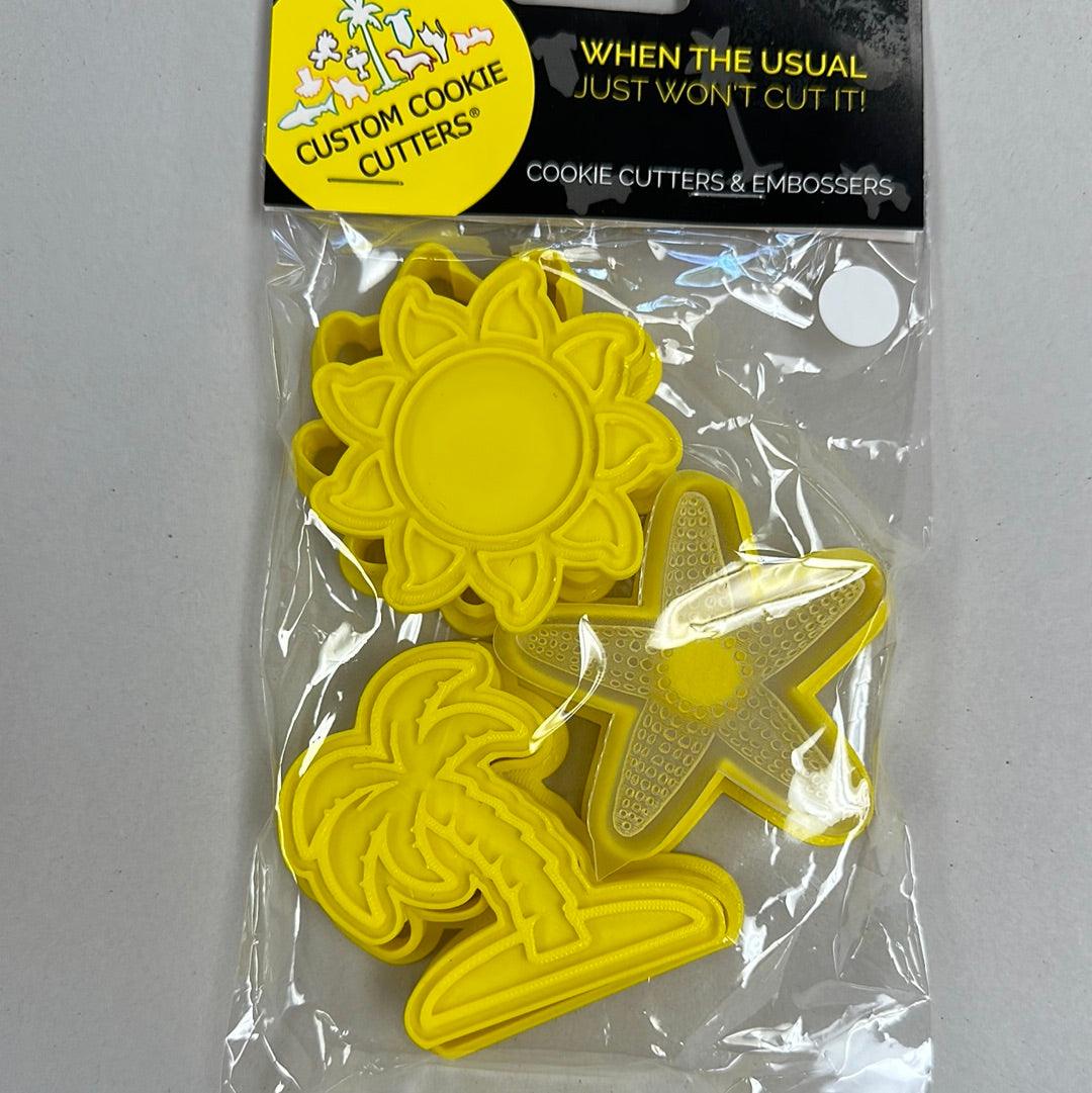 CCC Cutter & Embosser Set 1/2 Tropical Mini Set B - Sweet Life Cake Supply