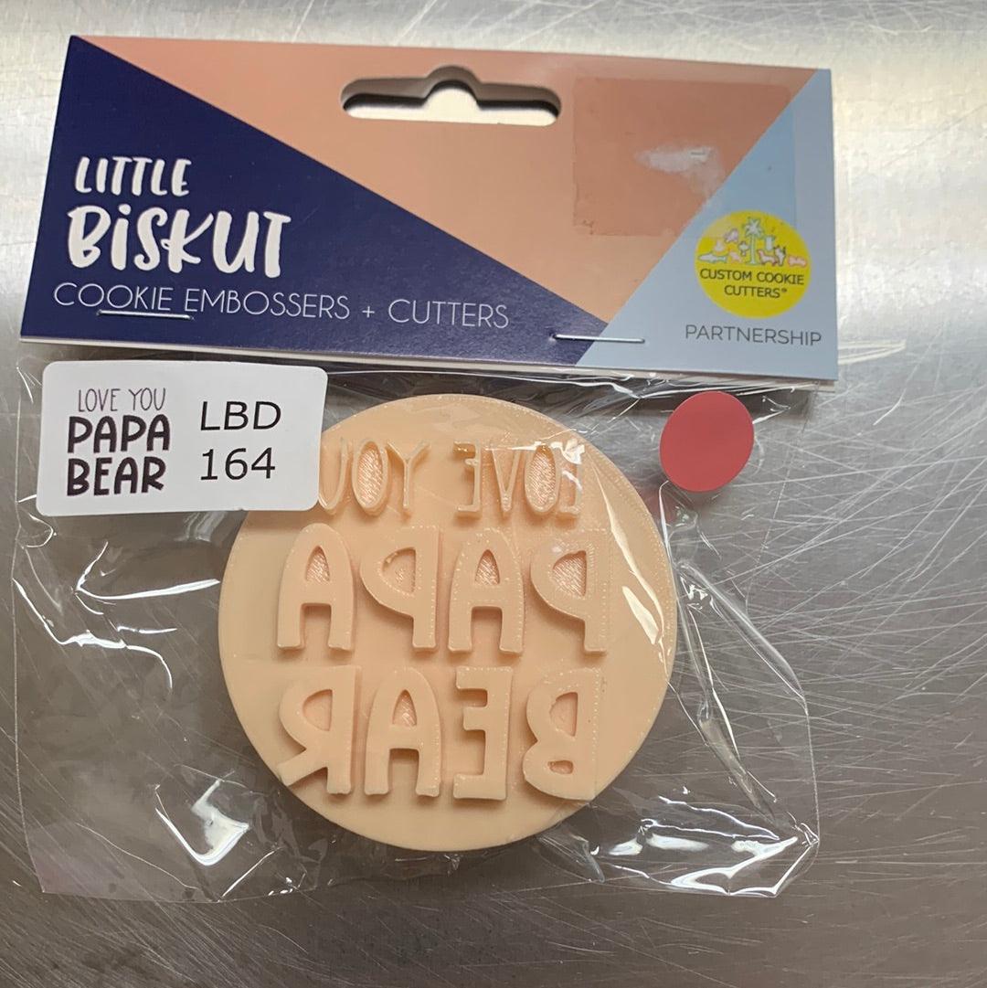 Little Biskut Cutter Love You Papa Bear - Sweet Life Cake Supply