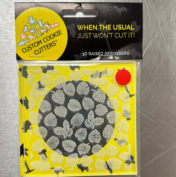 CCC Pattern Plate Monstera Leaves - Sweet Life Cake Supply