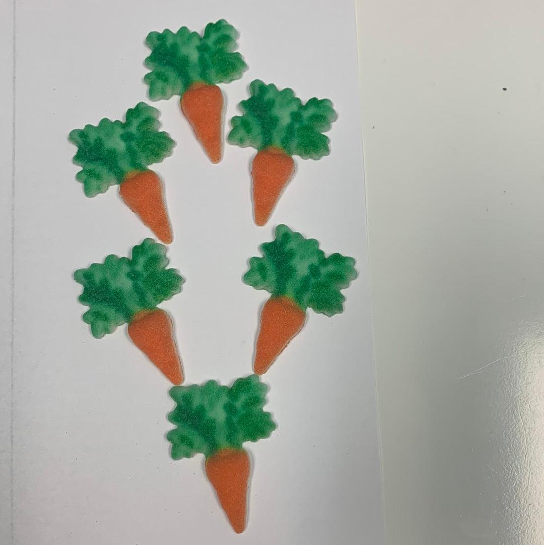 Dec On Carrot Carrot Sugar Dec ons Carrot 6 pcs - Sweet Life Cake Supply