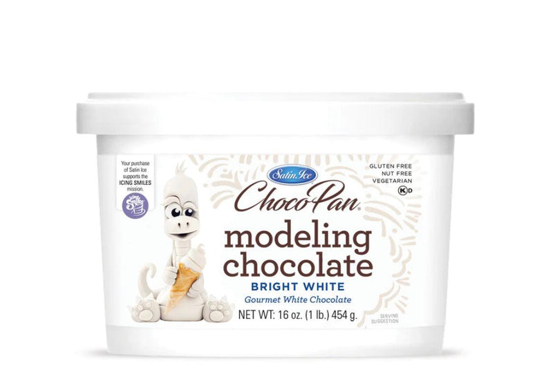 Satin Ice Choco Pan Modeling Chocolate Bright White