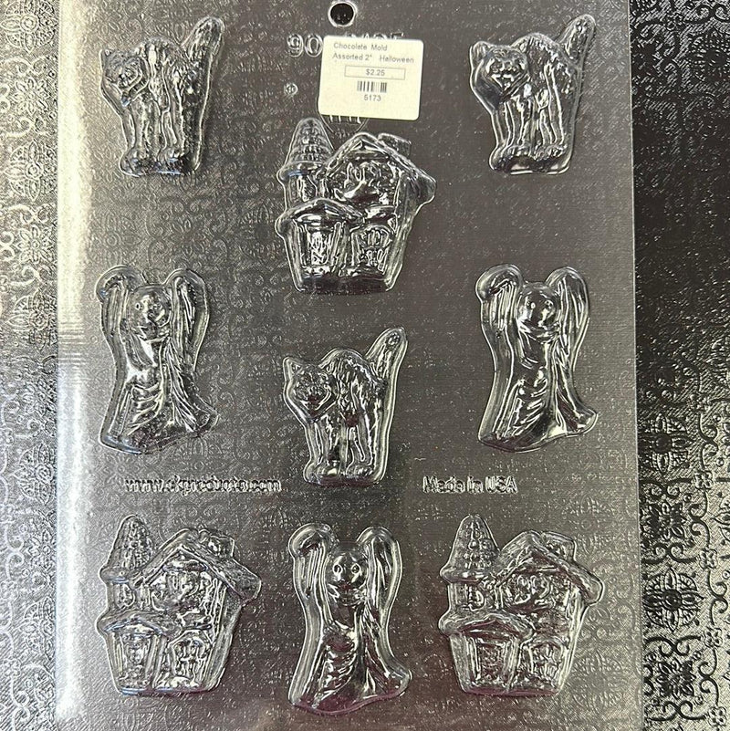 Chocolate Mold Assorted Halloween 2”