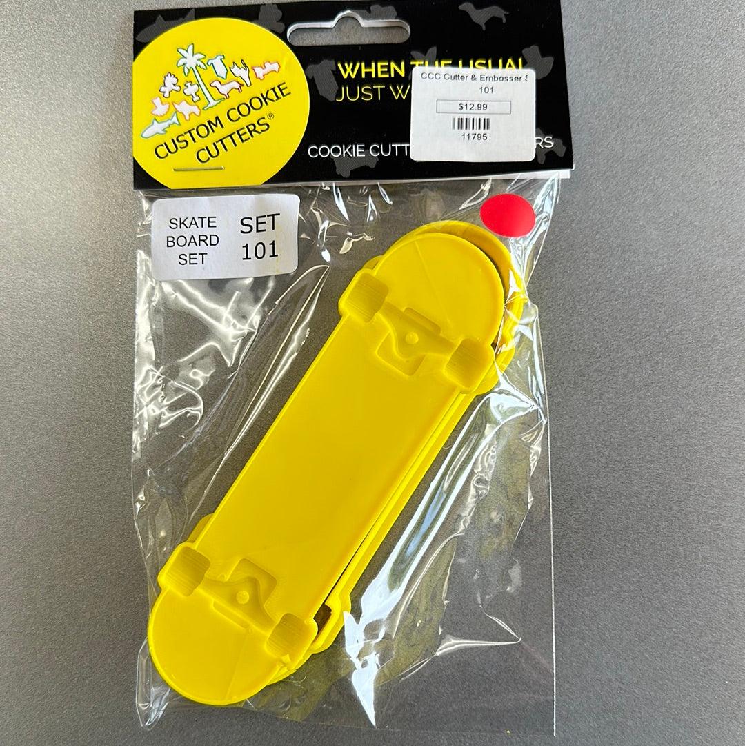 CCC Cutter & Embosser Set Skateboard - Sweet Life Cake Supply