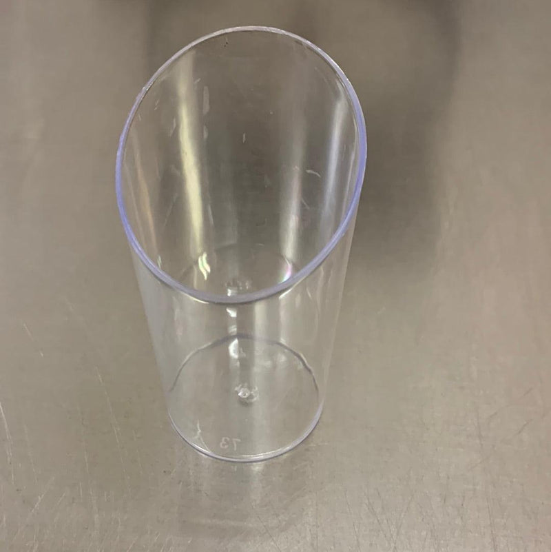 Clear Round Plastic Flaaket Cup 3oz. 12pcs