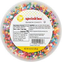 Wilton Colorful Rainbow Confetti Sprinkles Mix, 10.05 oz. Tub