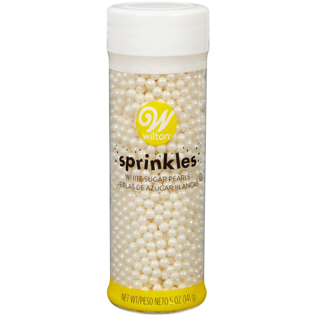 Wilton White Sugar Pearl Sprinkles, 5 oz.* - Sweet Life Cake Supply