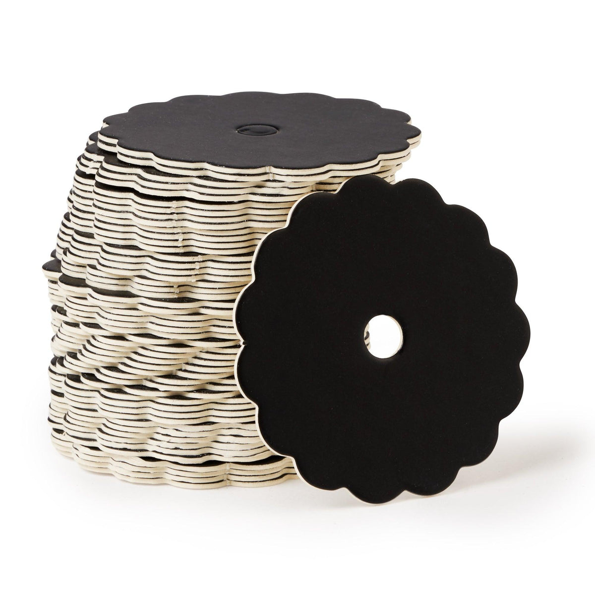 Black Scalloped Cake Pop Boards- 50 Pack - Sweet Life Cake Supply