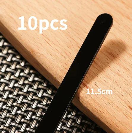 Black Acrylic Popsicle Sticks 10pk