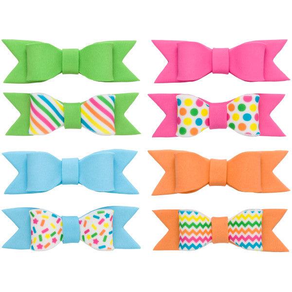 Bright Mini Assortment Gum Paste Bows* - Sweet Life Cake Supply