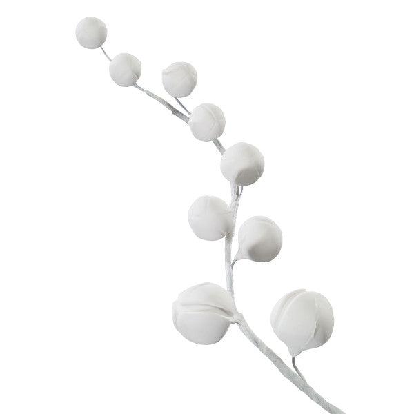Gum Paste Flowers White Berry Spray* - Sweet Life Cake Supply
