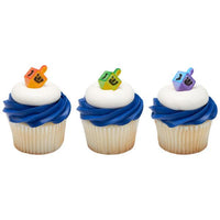 Dec On Dreidel (3 Colors) 12PK - Sweet Life Cake Supply