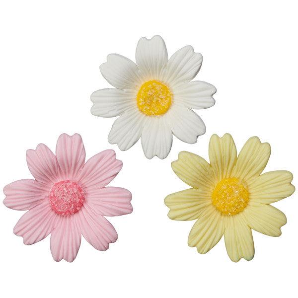 Gum Paste Flowers Colored Asst Daisies* - Sweet Life Cake Supply