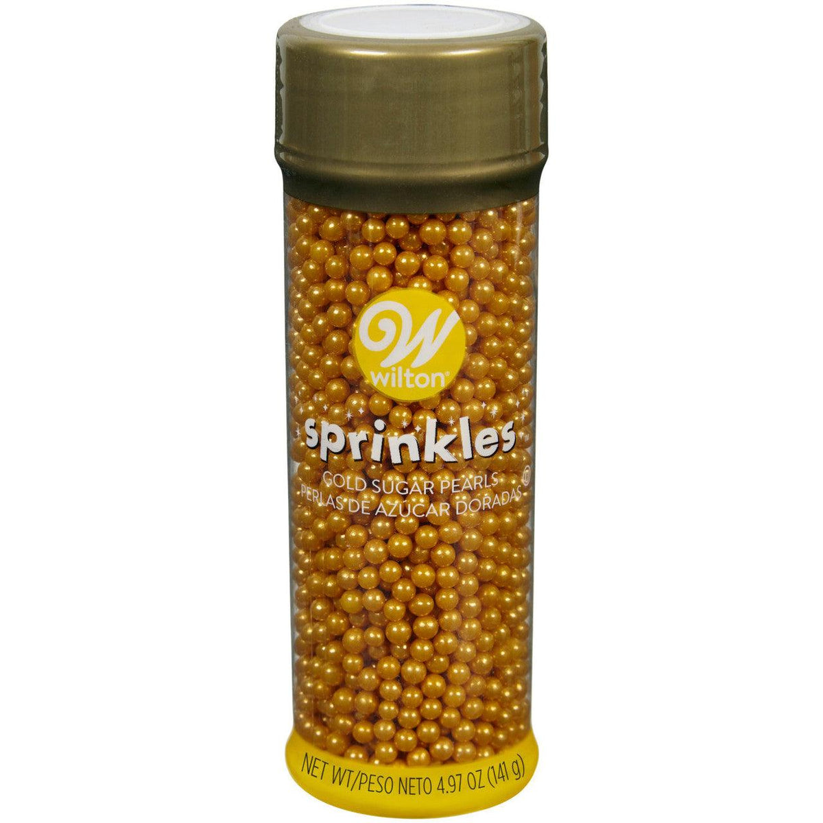 Wilton Metallic Gold Sugar Pearl Sprinkles, 4.97 oz.* - Sweet Life Cake Supply