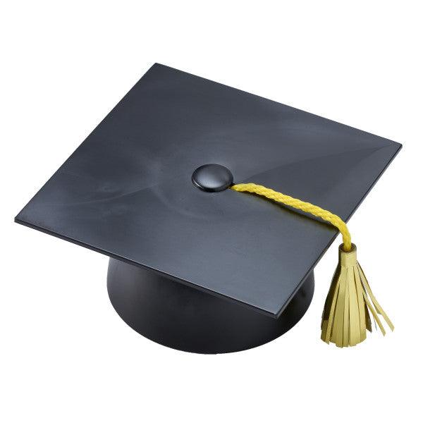 Plastic Black Grad Cap Cake Topper - Sweet Life Cake Supply