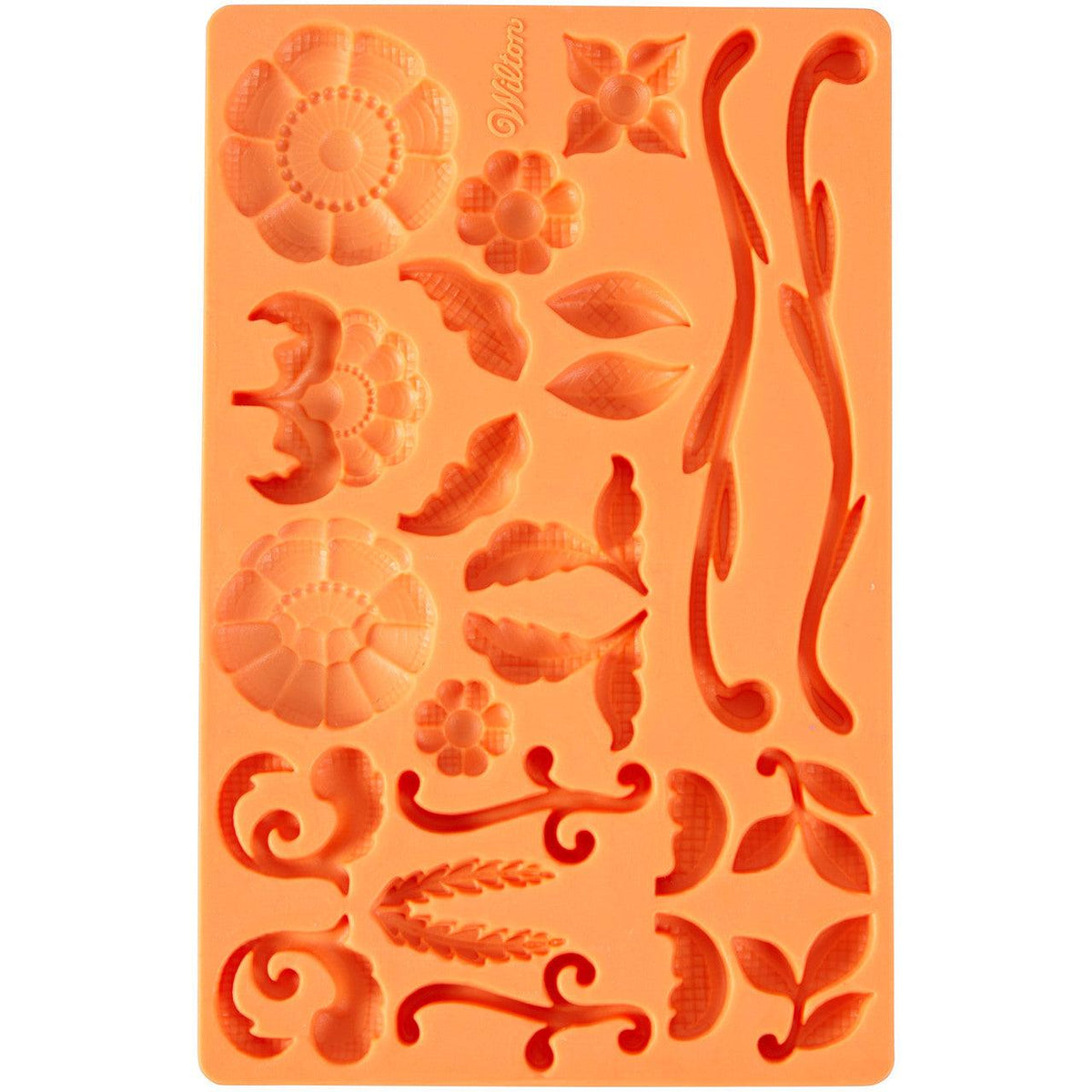 Lace Fondant and Gum Paste Silicone Mold, 5 x 8 inch, 23-Cavity - Sweet Life Cake Supply