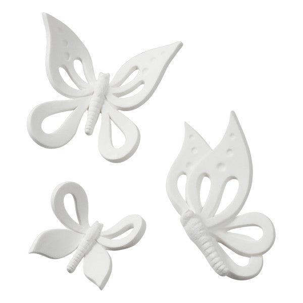 Gum paste white butterflies* - Sweet Life Cake Supply