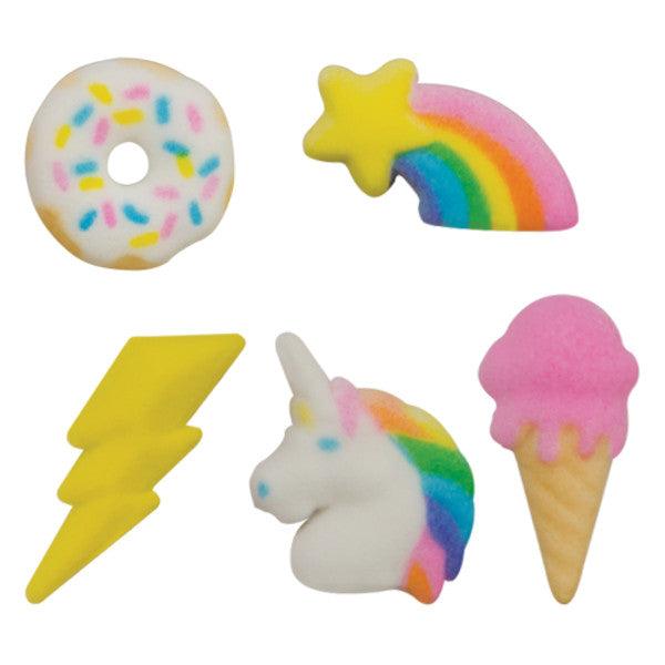 Dec On Rainbow Party Unicorn 5pc - Sweet Life Cake Supply