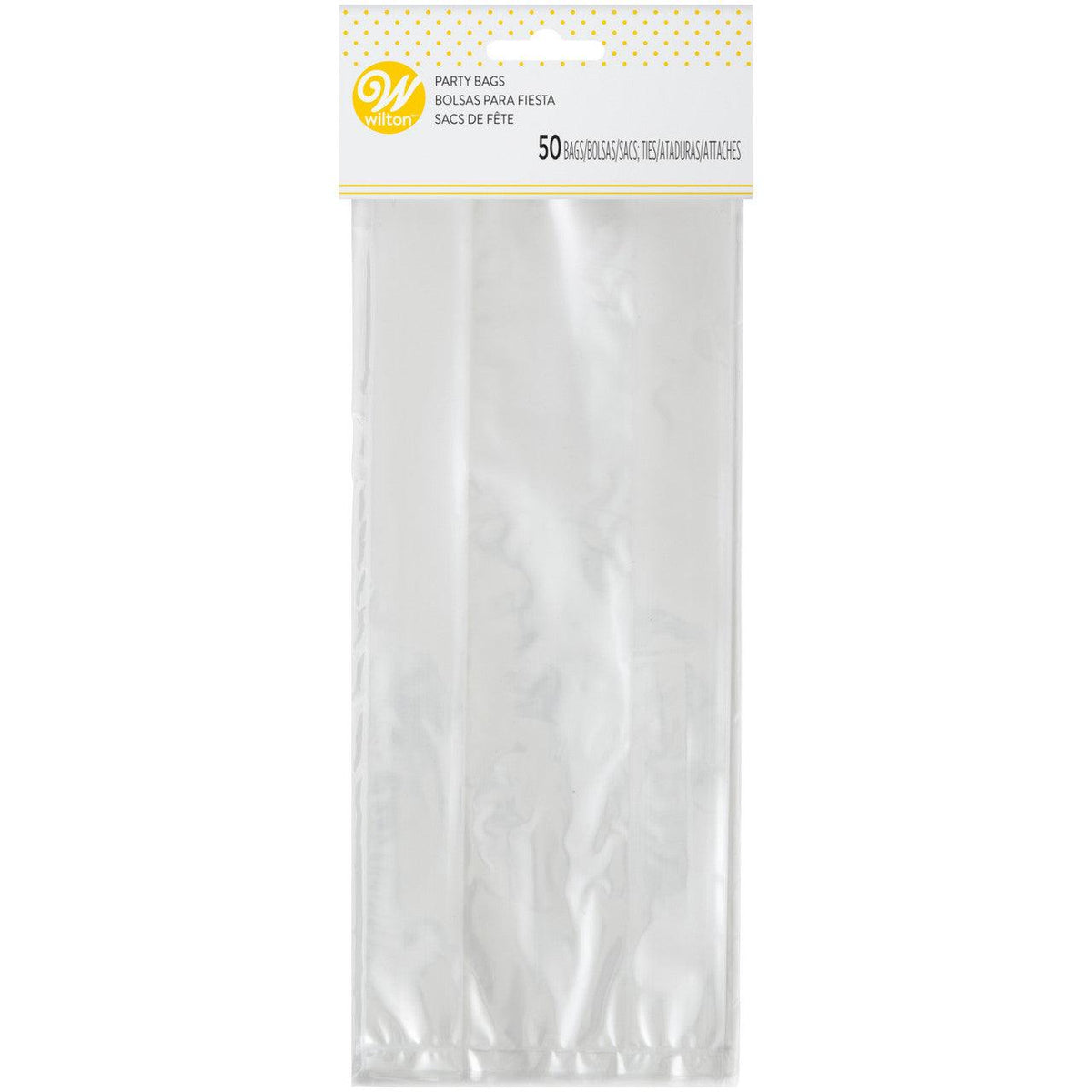 Wilton Clear 4"x9.5" Tall Treat Bags 50ct - Sweet Life Cake Supply