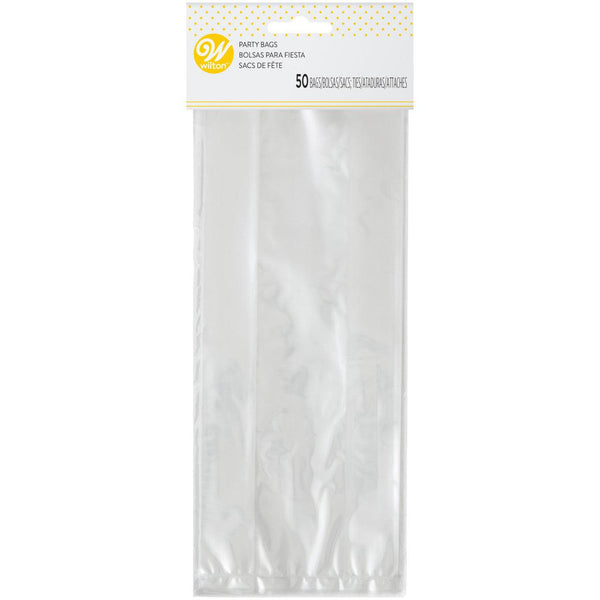 Wilton Clear 4"x9.5" Tall Treat Bags 50ct - Sweet Life Cake Supply