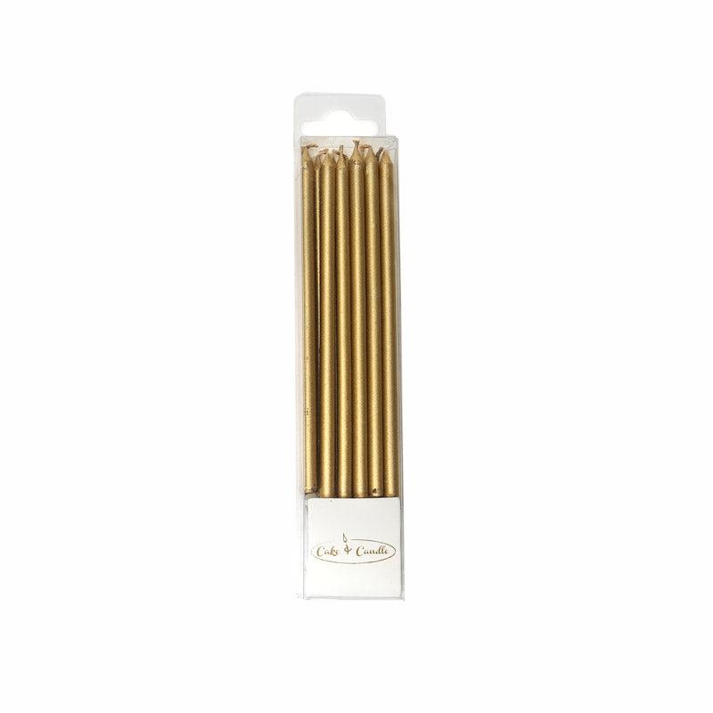 Gold Metallic Candles - Sweet Life Cake Supply