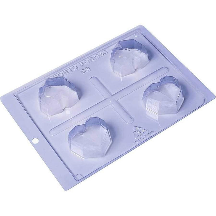 3-Part Mold Diamond Heart Truffles - Sweet Life Cake Supply