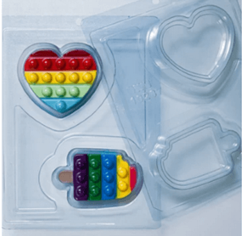 3-Part Mold Pop It Heart & Popsicle - Sweet Life Cake Supply