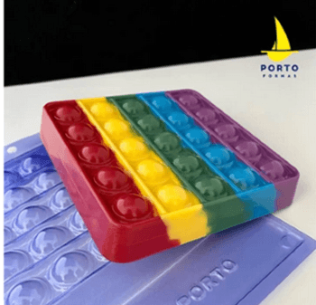 3-Part Mold Pop It Fidget Square - Sweet Life Cake Supply
