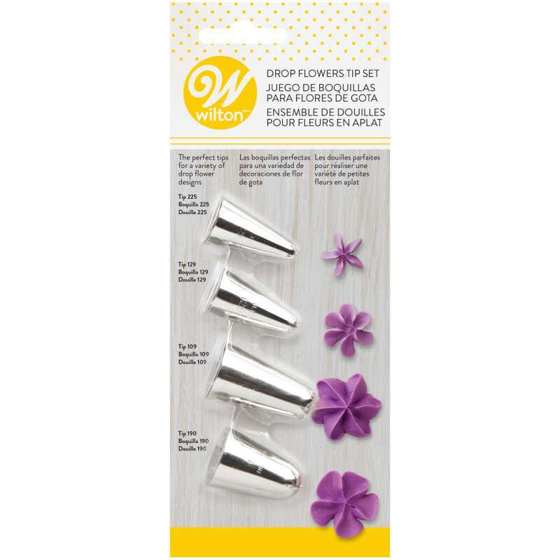 Wilton 4-PIECE Drop Flower Icing Tip Set* - Sweet Life Cake Supply