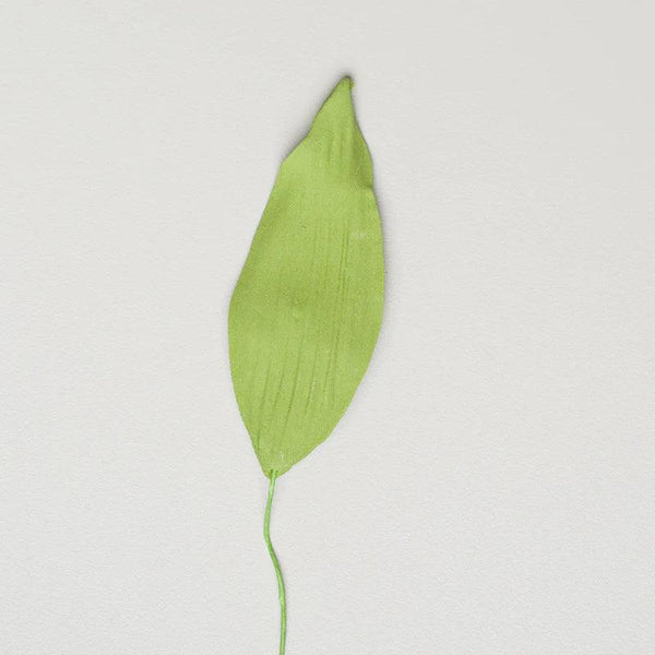 2.75" Orchid Leaves - Medium - Green w/ Wire* - Sweet Life Cake Supply