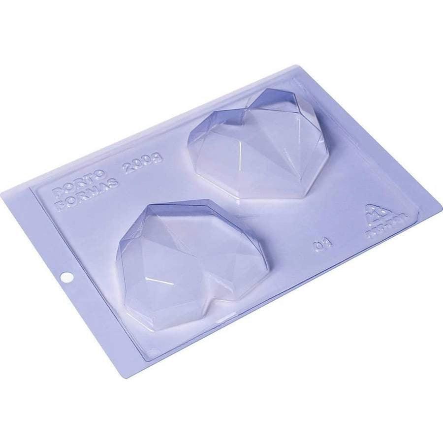 3-Part Mold Medium Diamond Hearts 200g - Sweet Life Cake Supply