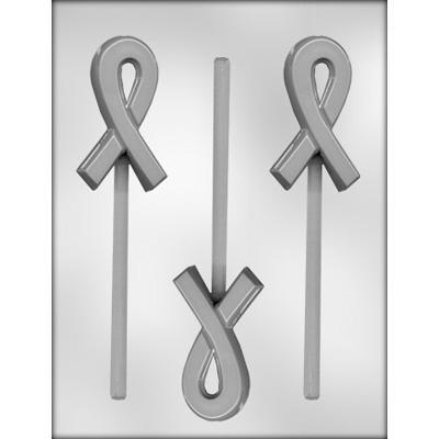 Chocolate Lollipop Mold Awareness Ribbon