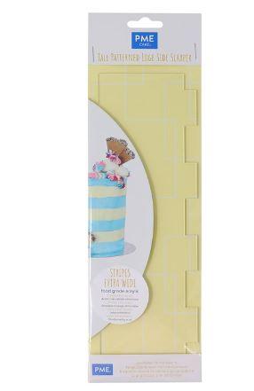 PME SIDE SCRAPERS - PATTERNED ACRYLIC EXTRA WIDE STRIPES* - Sweet Life Cake Supply